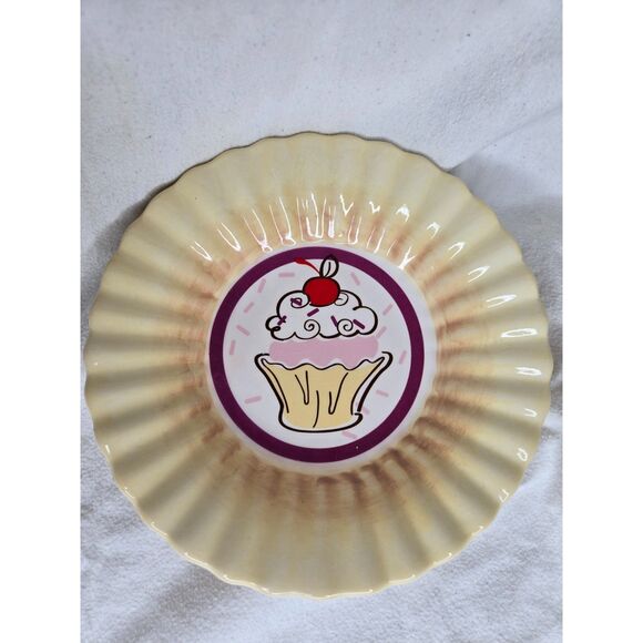 Pfaltzgraff Cupcake Plates 2010 Set of Four Party Fancy Birthday - Picture 1 of 6